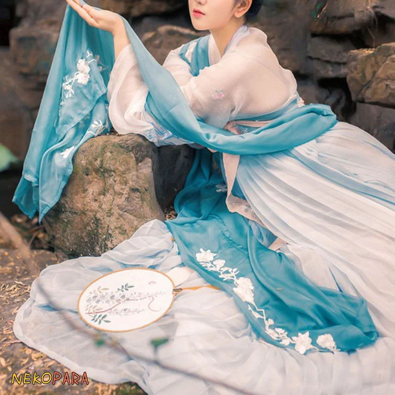 Женские Элегантные винтажные длинные шарфы Hanfu в китайском стиле большая