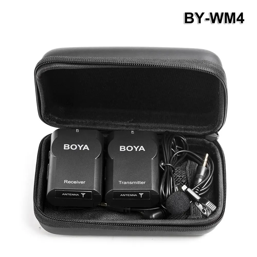 

BY-WM4 2.4 GHz wireless system Transmission Lavalier Microphone For Phone Camera