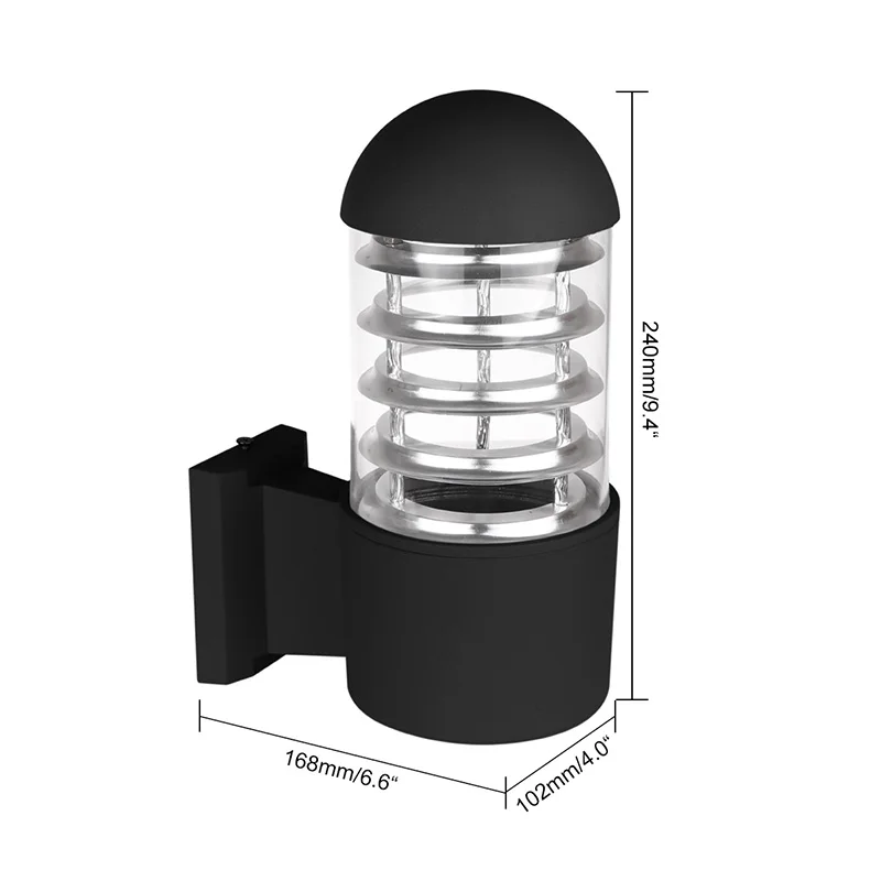 Водонепроницаемый уличный светильник, алюминиевый стеклянный абажур, светодиодный настенный светильник, светильники IP65, настенный светильник E27, Разъем AC 85-240 В, без лампы