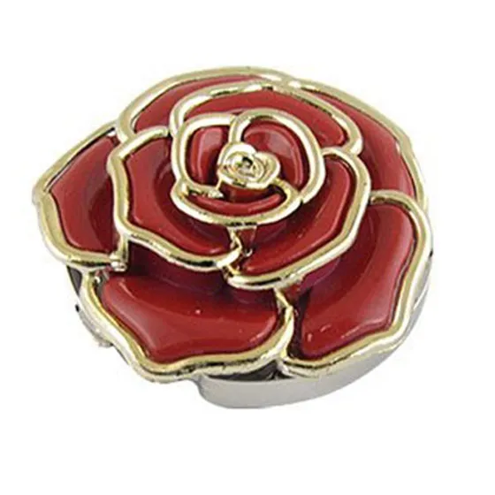 

Gold Tone Trimmed Red Rose Accent Folding Handbag Hook Table Hanger