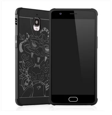 

High quality Luxury one plus 3 3T A3010 5.5 inch Anti-Knock soft Protective Case Relief pattern Dragon Phone Back Cover case