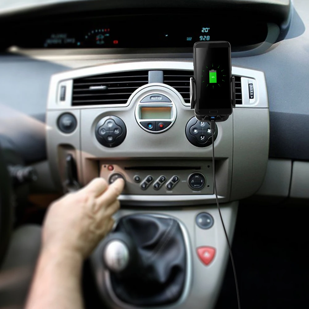 Быстрое беспроводное автомобильное зарядное устройство dodocool, крепление на вентиляционное отверстие, Qi Беспроводное зарядное устройство, подставка для телефона, автомобильный держатель для samsung Galaxy S9