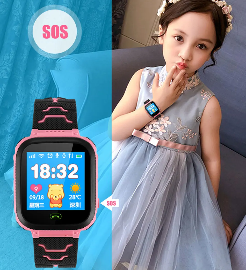 SALFRESA Children Waterproof Smart Watch HD Camera Kids SOS Localization Tracker Electronic Fence Smart Bracelet SIM Card Call-3