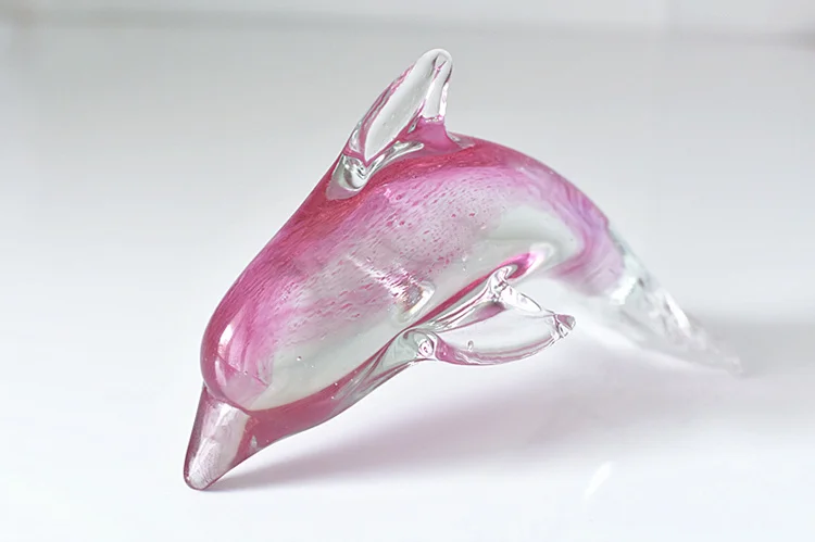 Стеклянный Дельфин домашнее Вино шкаф креативное украшение ремесла маленькое Украшение Аквариум Ландшафтный океан животное Рождественский подарок
