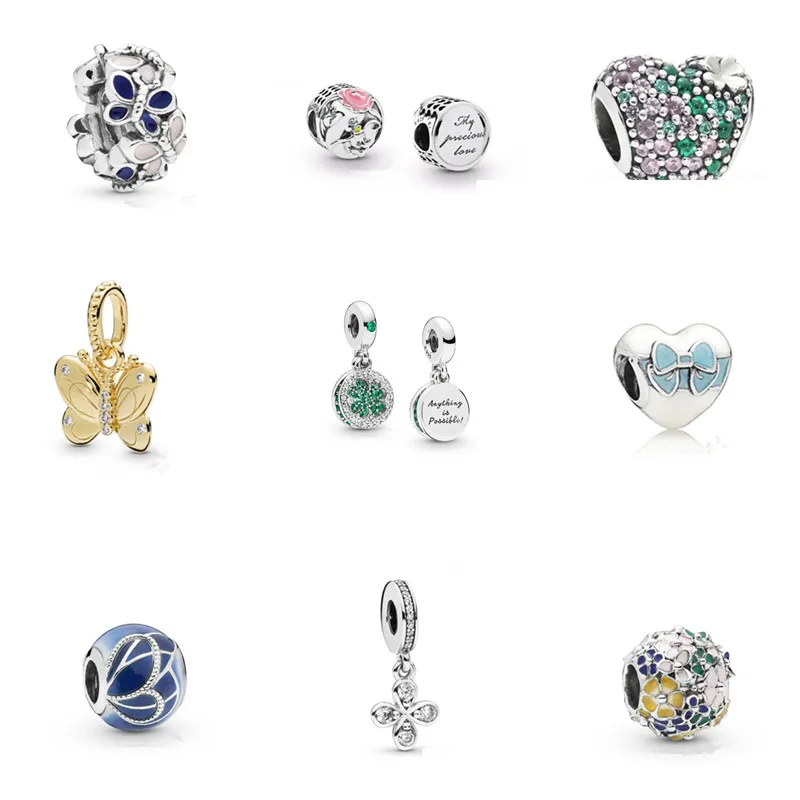 

Original 925 Sterling Silver Bead Flower Colour Story Charm Beads Fit Women Pandora Bracelet & Bangle Diy Jewelry