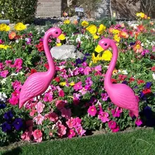 Розовый фламинго Новинка двора газон искусство садовые украшения(упаковка из 2