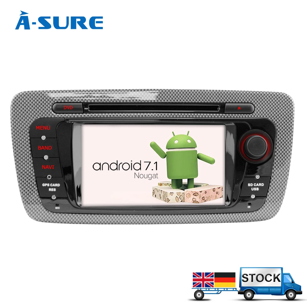 A Sure 1024 600 Android 7 1 Car DVD Player GPS for Seat Ibiza 2009 2013