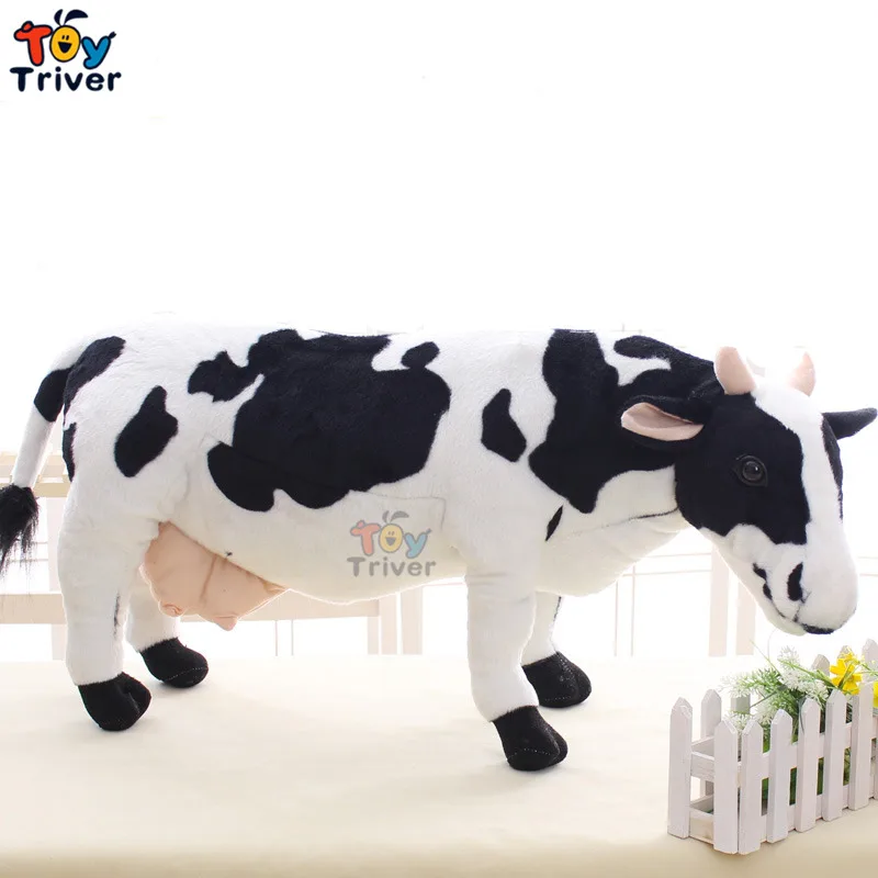 Creative Simulation Plush Dairy Cow Cattle Toy Stuffed Aniaml Toys Doll Baby Kids Birthday Gift Home 3