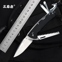Sanrenmu multifunctional folding knives practical tools multi-use wilderness survival durability screwdriver+opener+ropecutter