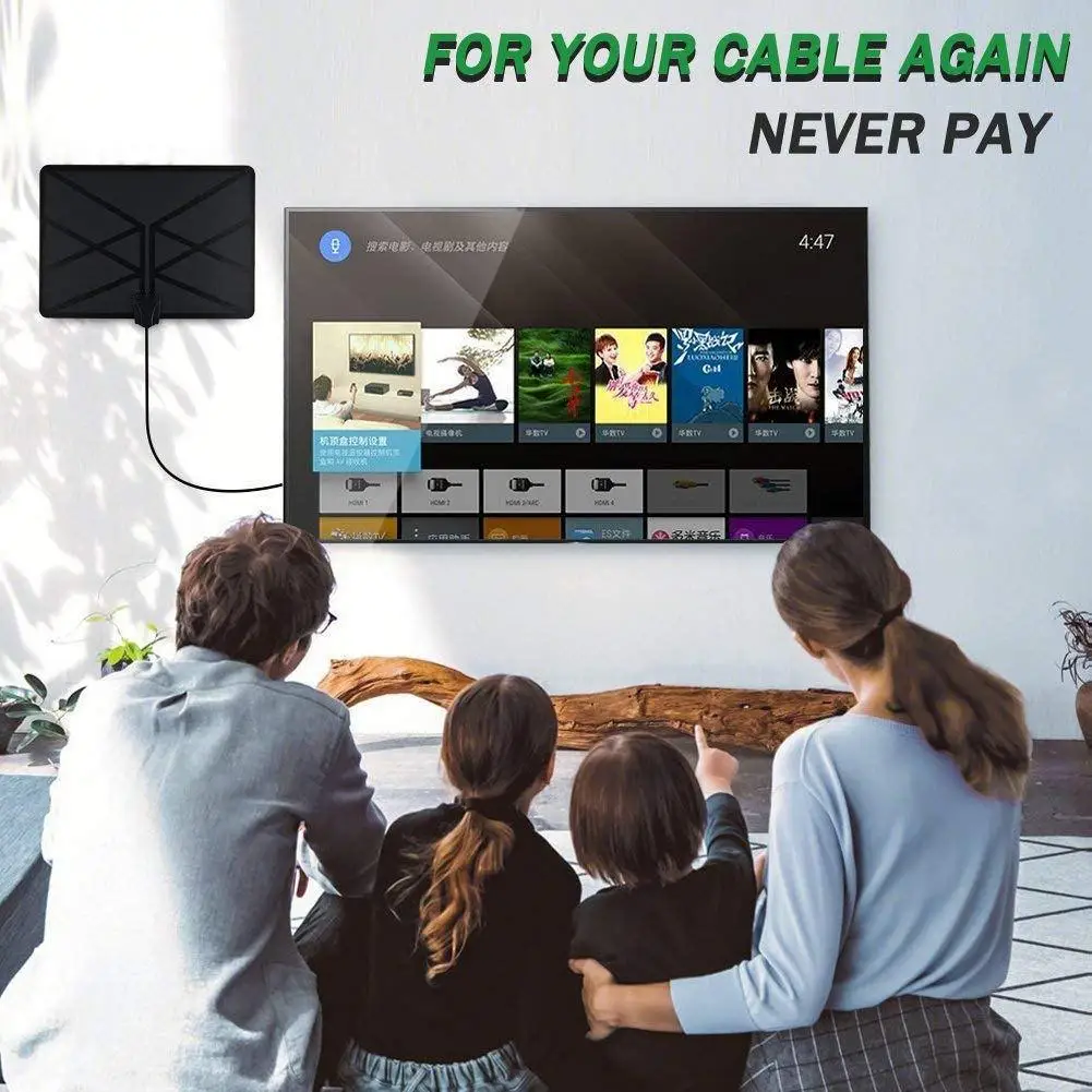 TV Aerial Indoor Amplified Digital HDTV Antenna 960 Miles Range With 4K HD DVB-T Freeview TV For Life Local Channels Broadcast TV Aerial Indoor Amplified Digital HDTV Antenna 960 Miles Range With 4K HD DVB-T Freeview TV For Life Local Channels Broadcast
