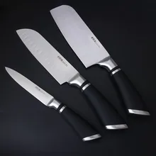Freies Verschiffen MIKALA Heißer Verkauf Edelstahl Küchenmesser 3 STÜCKE Set Santoku Chef Fleischmesser Gemüse Obst Schneiden Messer