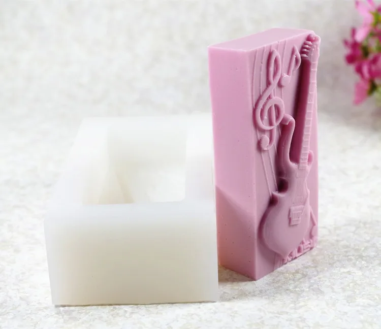 Guitar Mold S485 Craft Art Silicone 3D Soap Mold Craft Molds DIY Handmade Candle Molds