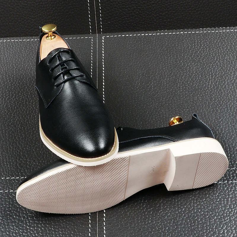 CuddlyIIPanda/ нарядные туфли для мужчин; Мужские модельные туфли с острым носком; кожаные мужские оксфорды; официальная обувь для мужчин; модная модельная обувь