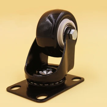 

4Pcs/Lot 1.5 Inch Black Swivel Flat Casters Sofa Baby Bed Trolley Wheels Load-Bearing 50kg Furniture PU Rubber Castors