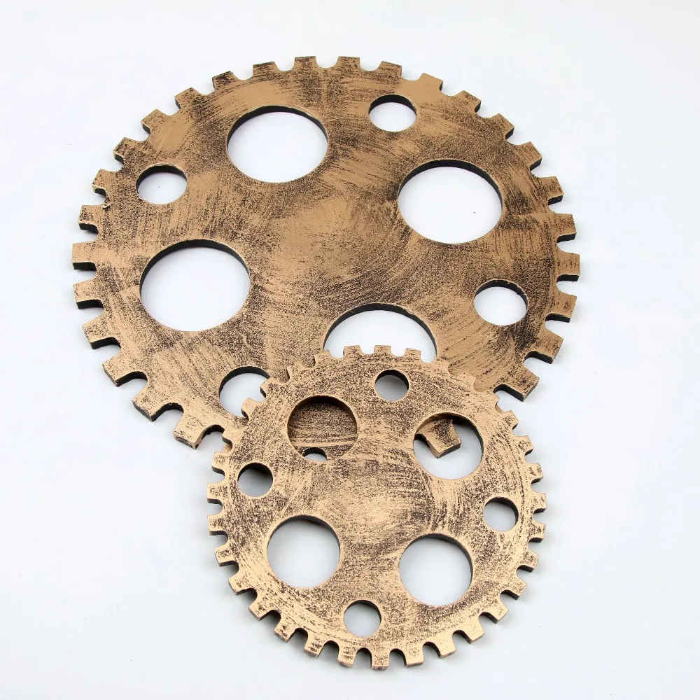 

New Round Hole Gear Retro European Style Industrial Landscape Creative Pendant Living Room Furniture Fashion Wall Hanging Decor