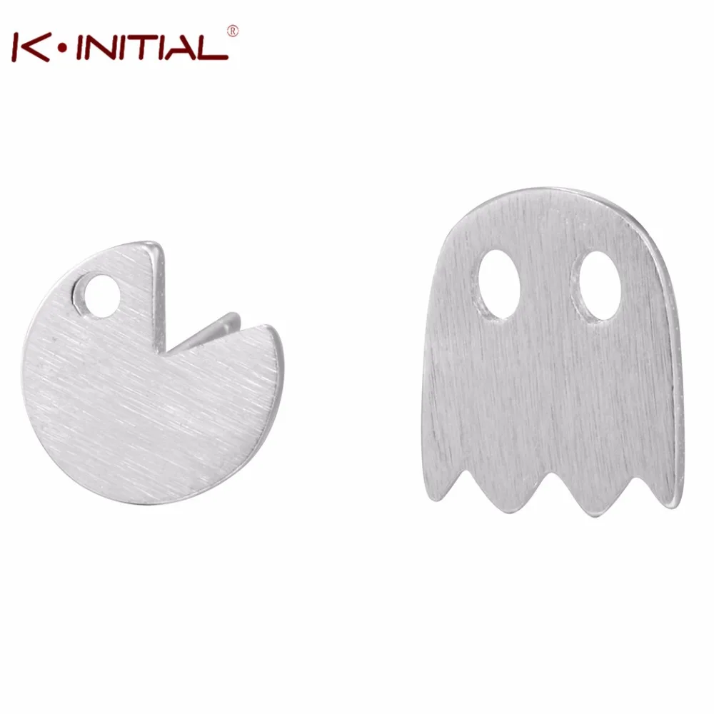 

Kinitial 925 Silver Cute Earrings Tiny Surgical Pacman and Phantom Post Earrings Pacman Stud Earrings for Women Statement Gift
