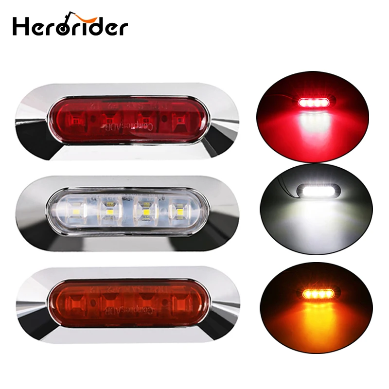 

Waterproof 24v 12v Amber LED Side Marker Lights for Trucks Side Clearance Marker Light Clearance Lamp 12V White for Trailer