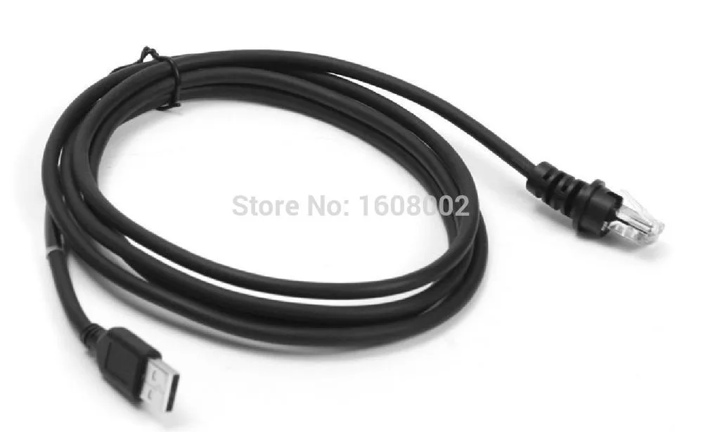 50 шт. x сканер штрих кода USB кабель 2 м черный для Metrologic MS9540 MS9520 9590 5145|barcode scanner cables|usb