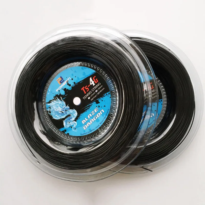 

Tennis Strings 200m Polyester String Reel Durable 4G 1.30mm/1.25mm Black Badminton Net Tenis Accessories For Racket Sports