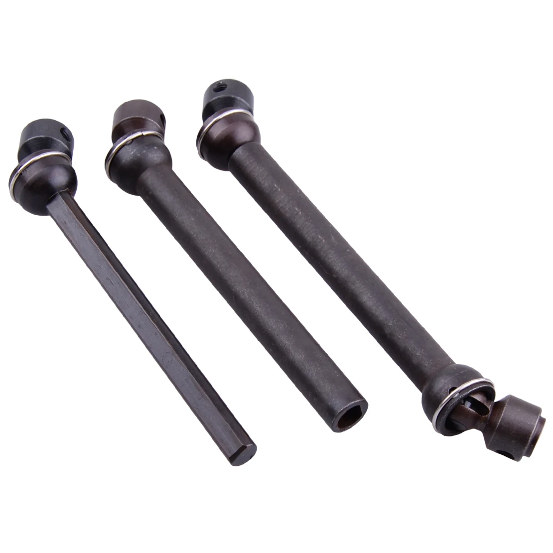 LETAOSK 2 Set Hard Steel Universal Drive Shaft 110mm 150mm fit for SCX10 D90 RC4WD Crawler Built
