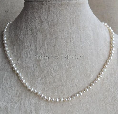 Wholesale Pearl Jewelry - 16 Inches 4-5mm White Color Small Size Genuine  Freshwater Pearl Necklace - Fashion Lady's Jewelry. - Necklace - AliExpress