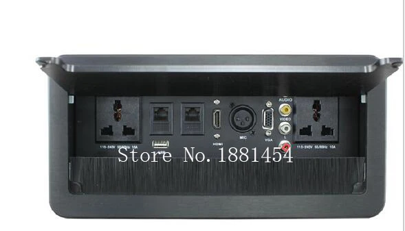 New multimedia Tabletop Outlet Brush Cable Cubby With For AMX Crestron Audio Visual Conference system New multimedia Tabletop Outlet Brush Cable Cubby With For AMX Crestron Audio Visual Conference system
