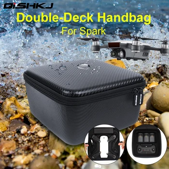 

DJI SPARK PU Portable bag Double Deck Handbag Waterproof Drone case Bag for DJI SPARK drone Accessories