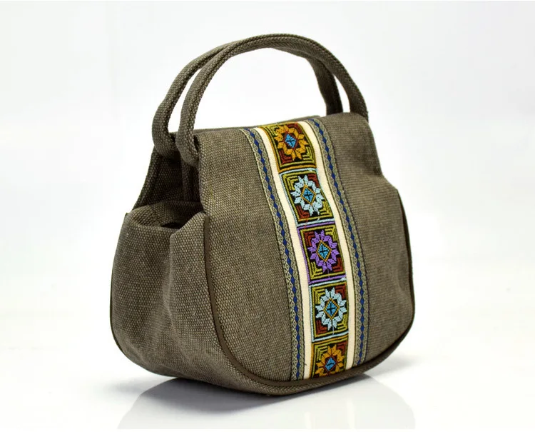 Новинка, женская сумка-тоут в винтажном стиле с вышивкой, женская сумка с двойной молнией, маленькая сумка для телефона с монетами, женская сумка