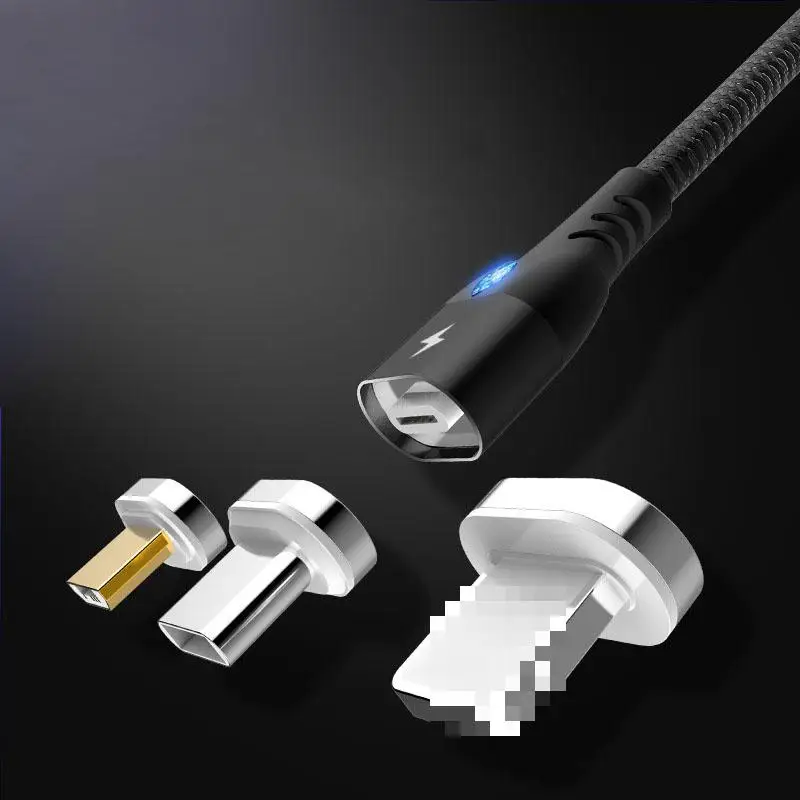 Кабель Micro Usb со светодиодным освещением магнитный кабель для Apple Android Type C быстрой