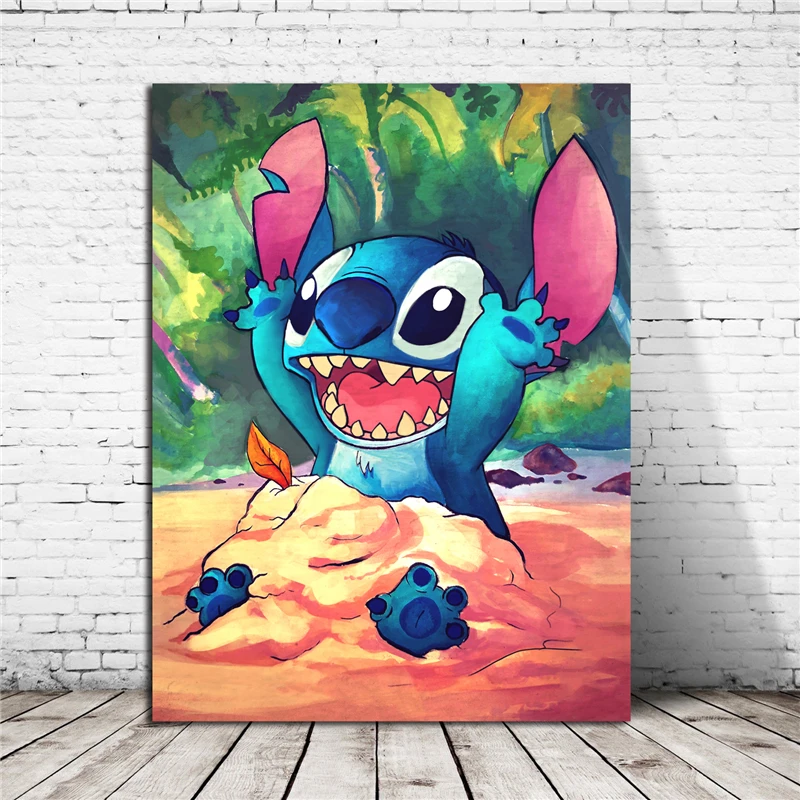 

Lilo And Stitch Minimalist Watercolor Art Canvas Poster Painting Wall Picture Print Home Bedroom Decoration Artwork Drop Shipper