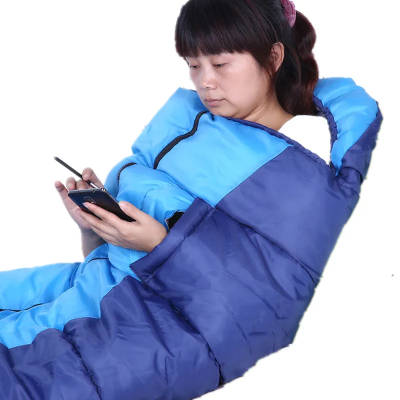 

Adult sleeping bag outdoor thickening warm helmet sleeping bag ultra light lunch break camping sleeping bag