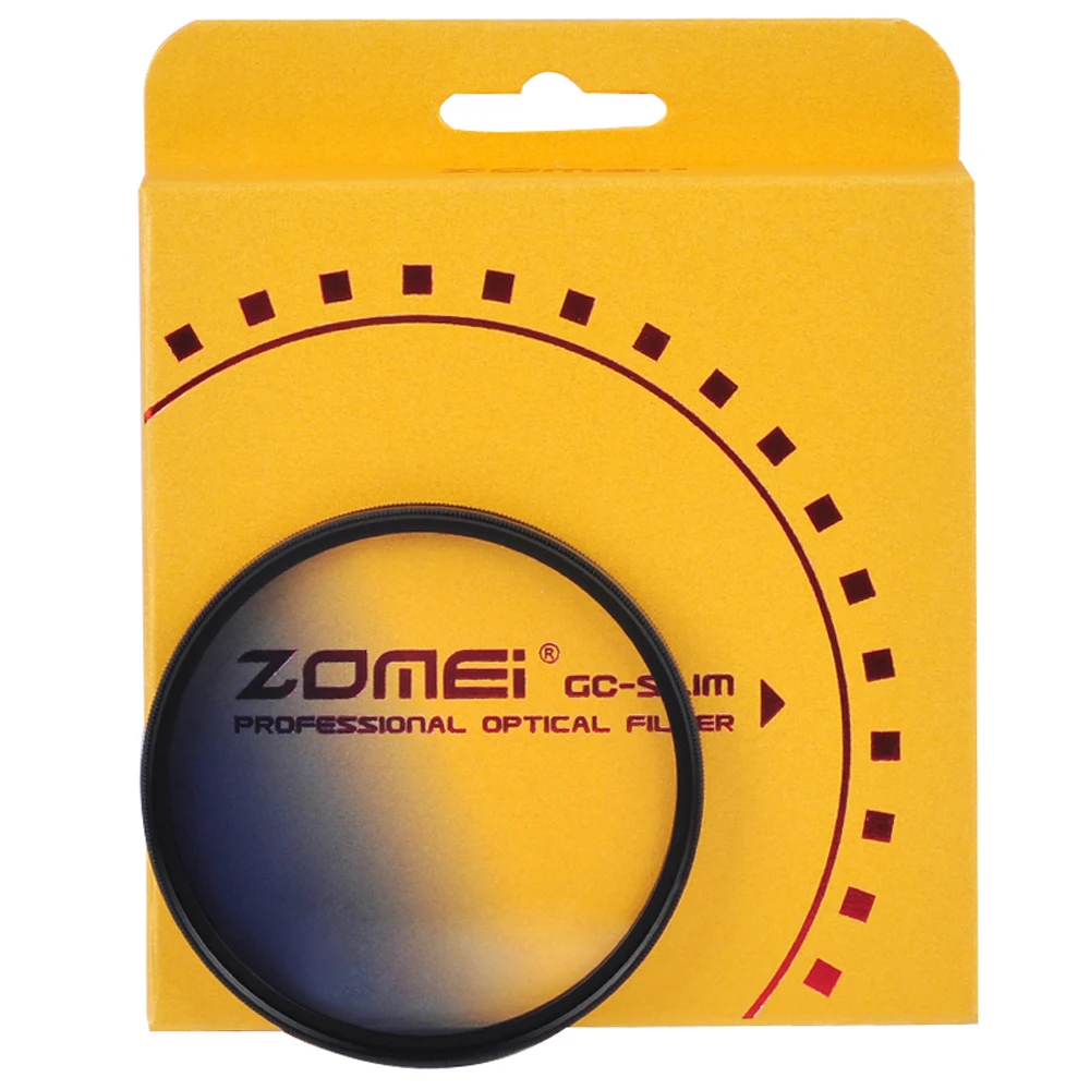 Zomei Slim Camera Wide Band GC Filter Gradient Neutral Density Filter Lens Kit Red Blue Orange Gray 40.5 49 52 58 67 72 77 82mm nisi obscuration nd2000 67 72 77 82mm ultra thin neutral density nd4 0 gray mirror filter lens pen