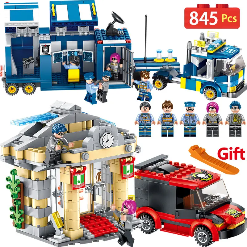 

Police Tracking Thieves Compatible Legoingly City Series Building Block Special Troops Enlightening fun Toy for Children