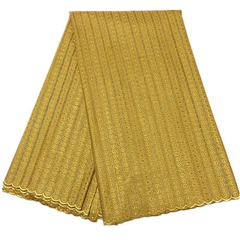 

Blesing nigerian Lace Fabric with stones swiss voile lace fabric pure cotton lace dry lace fabric for women dress 5yards