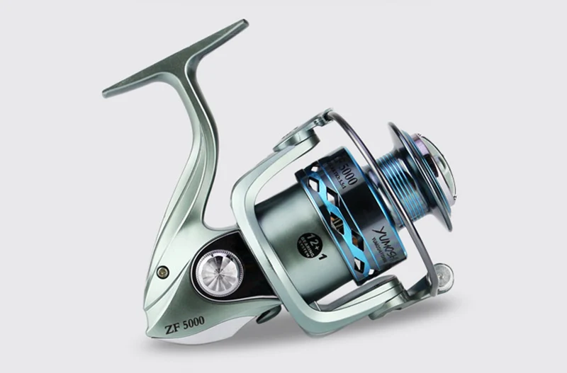 High Strength Aluminium Alloy Metal Head & Arm Spinning Fishing Reel 12+1BB Gapless Fishing Spinning Wheel Sea Fishing Tackle (7)
