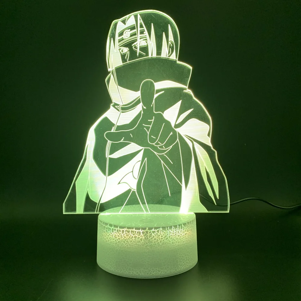  3d Led Night Light Lamp Naruto Anime Itachi Uchiha Figure Japanese Manga Home Decoration Birthday G - 33005807748