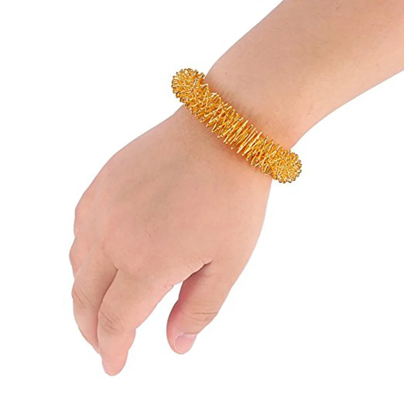 Acupuncture Bracelet Wrist Massager Promote Blood Circulation Pain Relief Body Relaxation Stainless Health Care