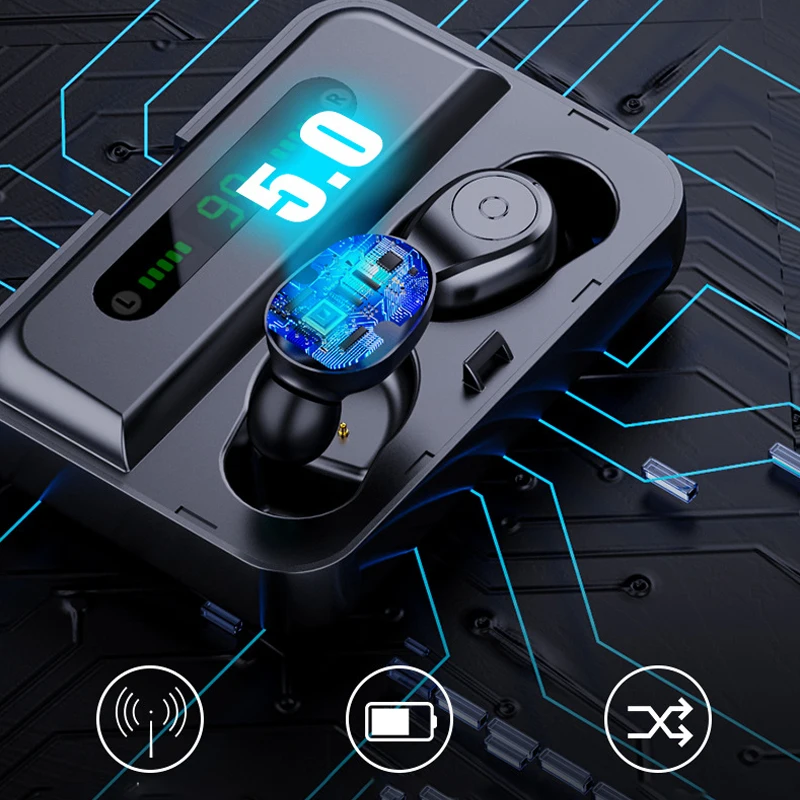 F9 TWS Bluetooth 5,0 наушники с цифровым дисплеем беспроводные наушники стерео наушники для samsung Galaxy buds iPhone