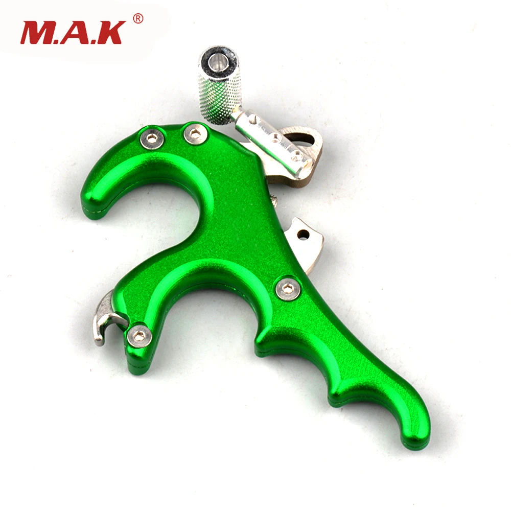 

Green Color 4 Finger Archery Caliper Release in Stainless Steel Bow Accessory for Compound Bow Archery