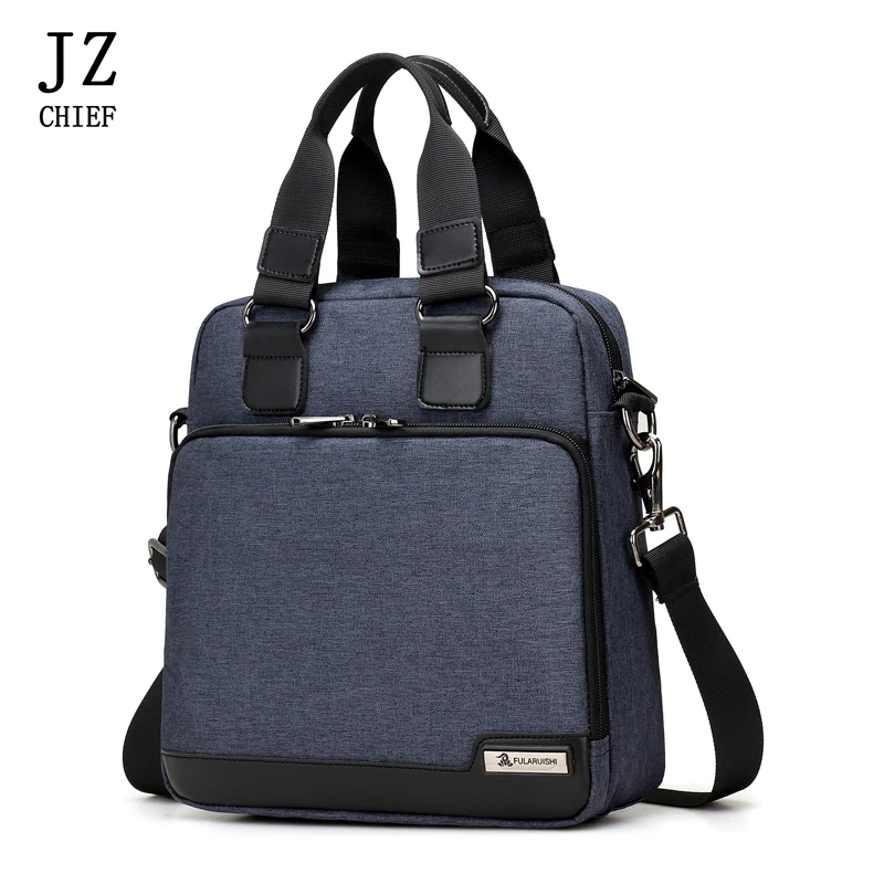 

JZ CHIEF Men Bags Shoulder Crossbody Office Business Bag Waterproof Oxford Briefcase Messenger Travel Tote Bags Zipper Pockets