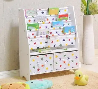 

Children's real wood small bookshelf. Contemporary and contracted decorate sail shelf. Students simple log bookcase