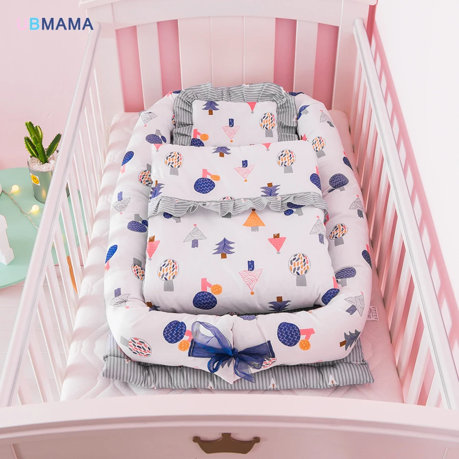 High quality Easy to clean multi pattern cotton fabric folding bed light baby bed crib supplies pillow + quilt High quality Easy to clean multi pattern cotton fabric folding bed light baby bed crib supplies pillow + quilt