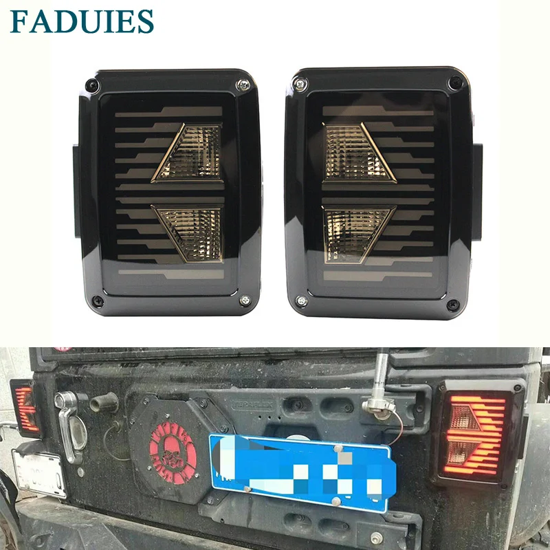 USAEU edition reverser brake turn signal LED tail light For Jeep wrangler LED Tail Light With Brake Turning Reverse light (1)