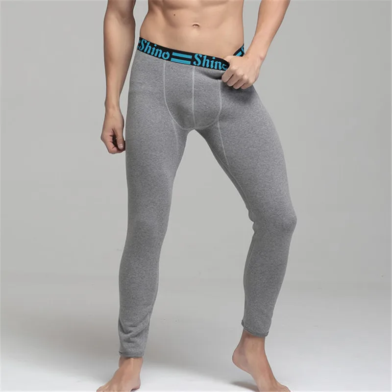 High Quality Mens Thermal Underwear Winter Cotton Long Johns Brand Men's Long John Fashion Pants