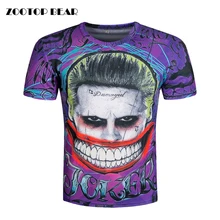3D Suicide Squad Футболки Джокер футболка Мужчины Camisetas Бумеранг странное Кино футболка Забавный Отпечатано с коротким Рукавом Топ ZOOTOP МЕДВЕДЬ