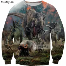 2018 Cool Movie Jurassic World Fallen Kingdom Dinosaur 3D Print Sweatshirt Men/Women Hiphop Punk Hoodies Boys Casual Clothes 5XL
