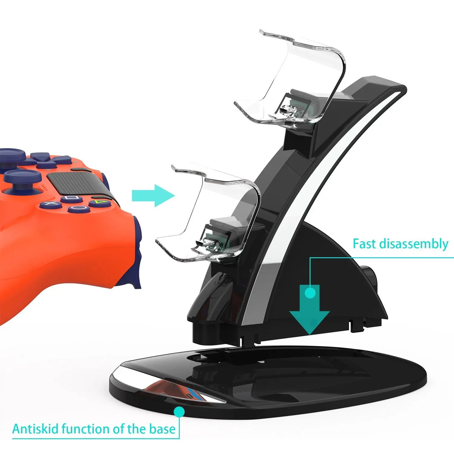 Controller Charger 4 PS4 Pro Slim Controller Charger Charging Docking Station Stand Dual USB Fast Charging Station LED Indicator Controller Charger 4 PS4 Pro Slim Controller Charger Charging Docking Station Stand Dual USB Fast Charging Station LED Indicator