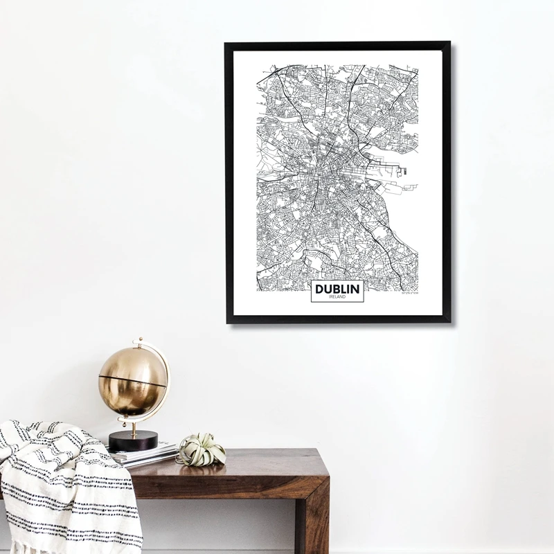 city map Dublin print