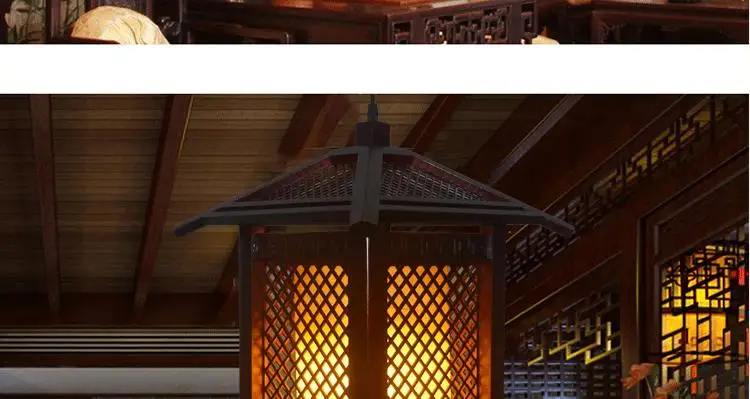 Китайские ретро люстры из твердой древесины для гостиных ресторанов коридоры чердачные светильники