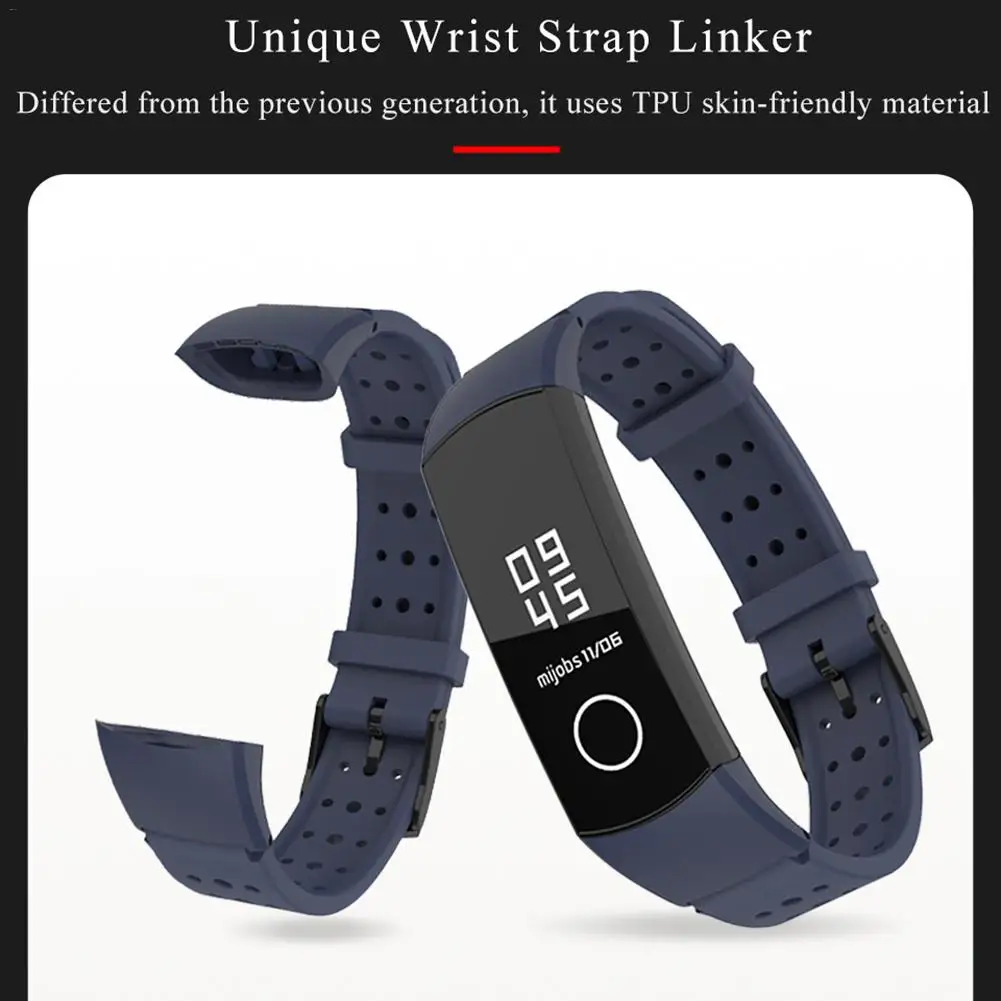 Сменный силиконовый спортивный дышащий браслет ремешок для часов huawei Honor Band 4